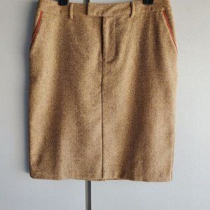 Eddie Bauer Women's Size 10P Camel Tawny Vintage Wool Blend Skirt